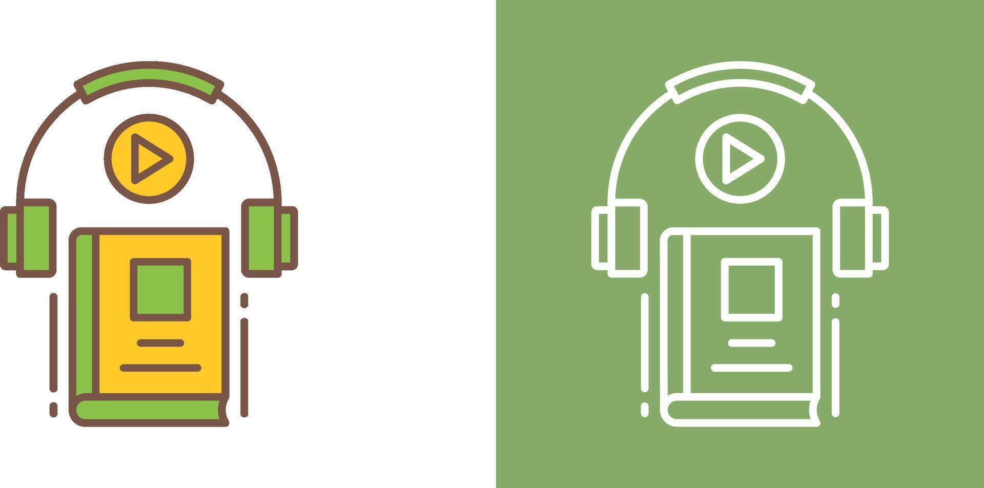 Audio Book Icon Design vector