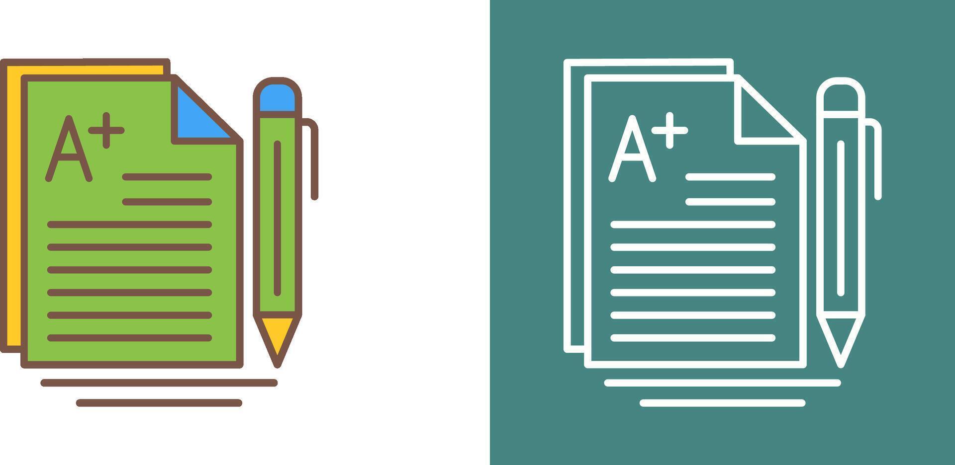 A Grade Icon Design vector