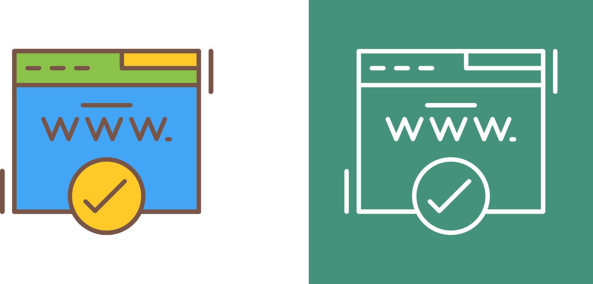 Domain Icon Design vector