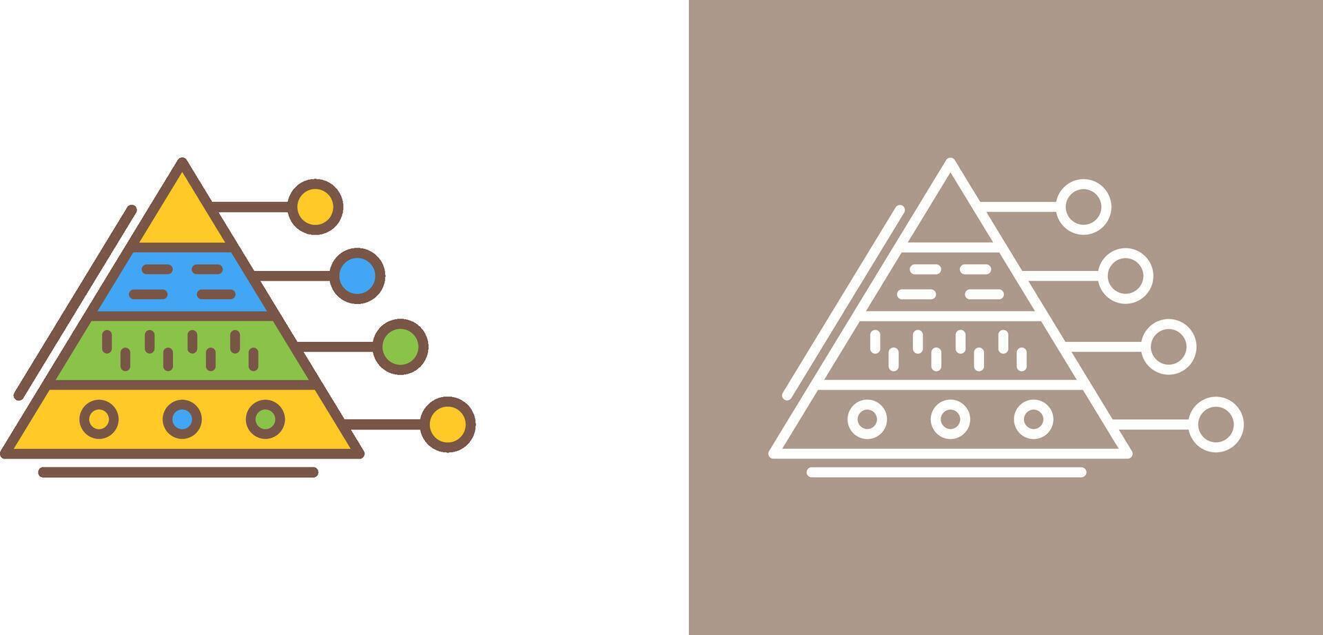 Pyramid Graph Icon Design vector