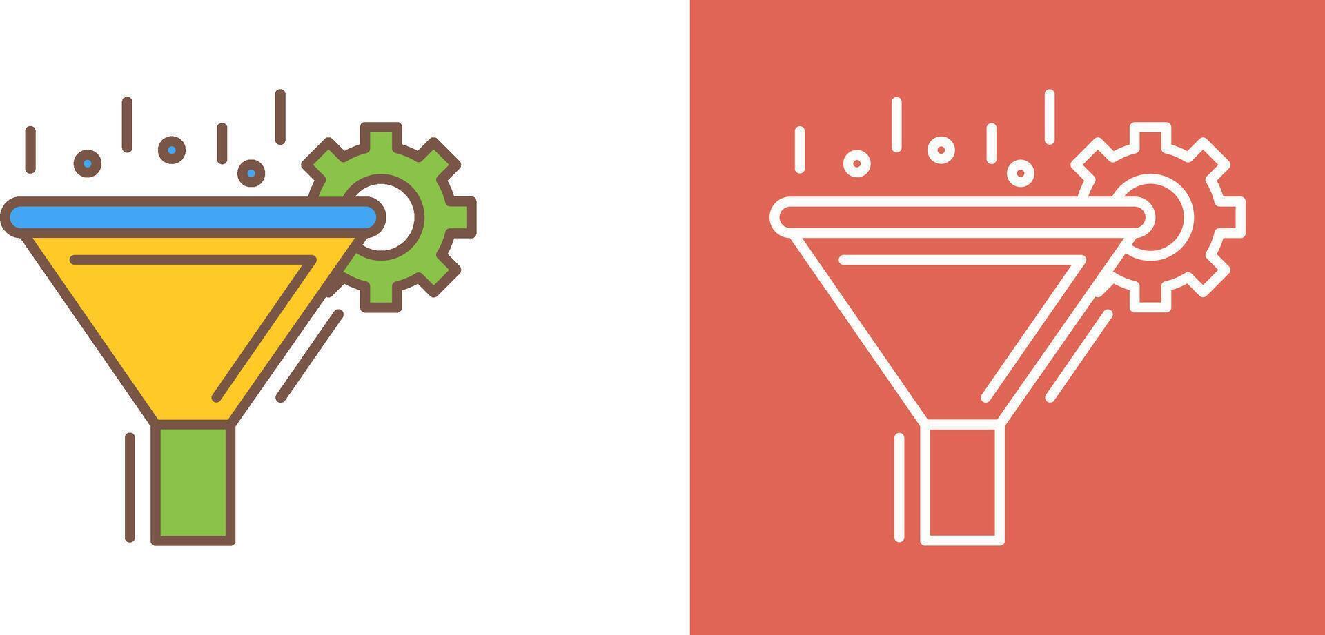 Filtering Icon Design vector