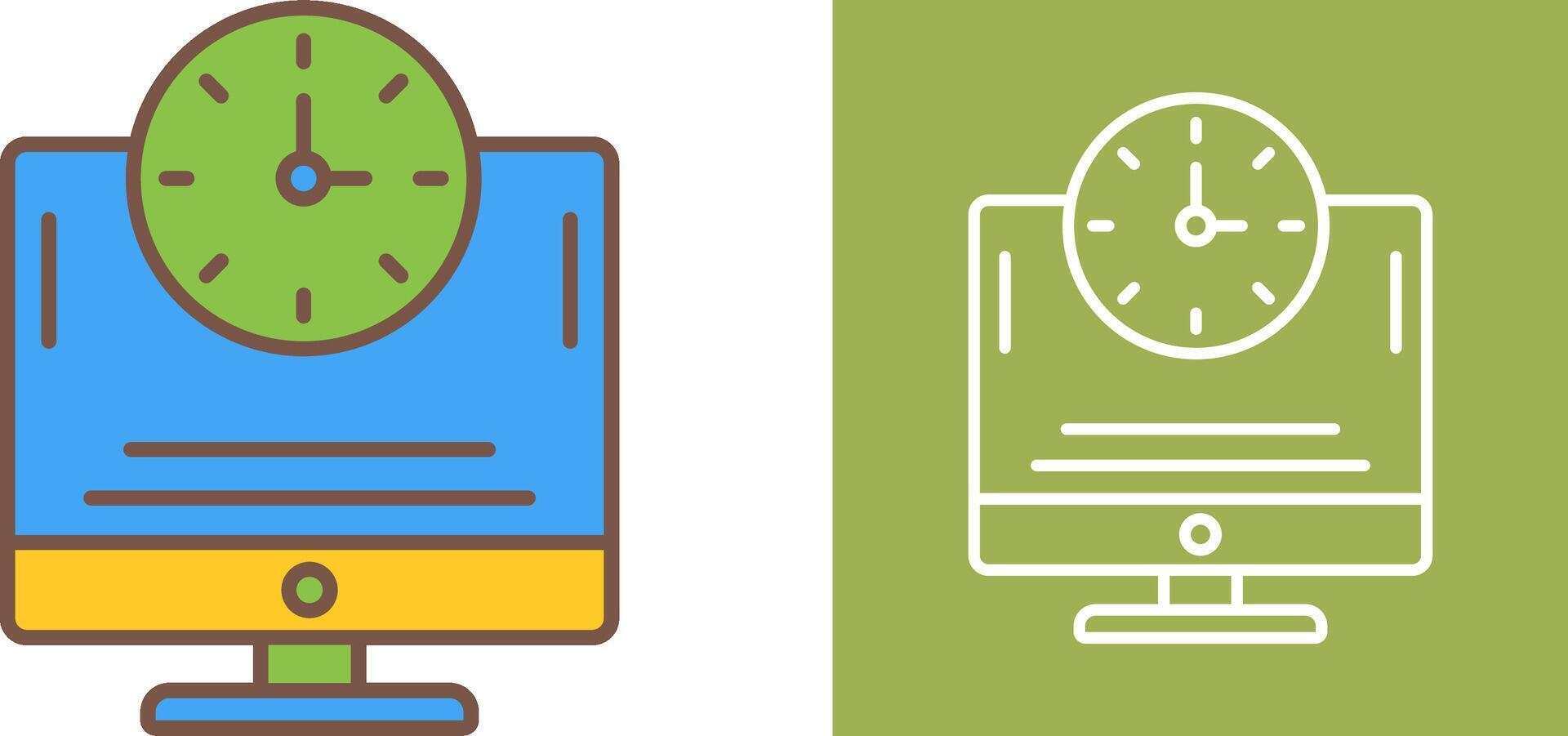 Online Time Icon Design vector
