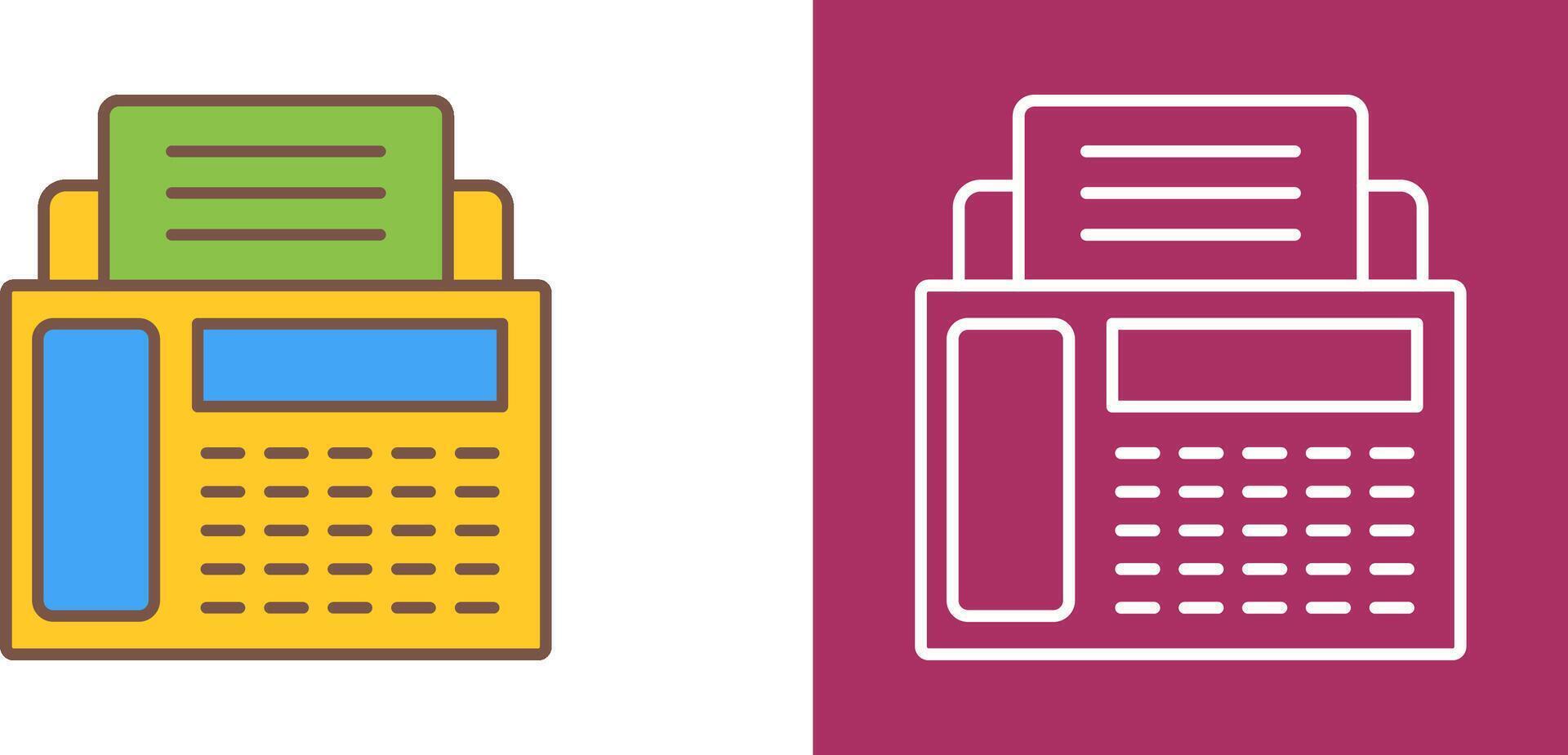 Fax Machine Icon Design vector