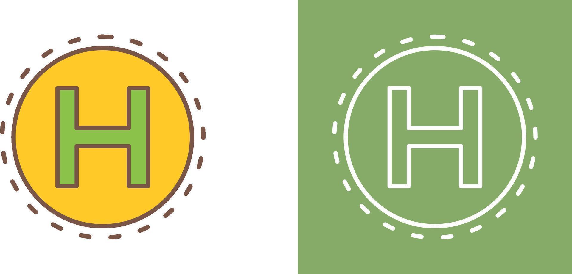 Helipad Icon Design vector