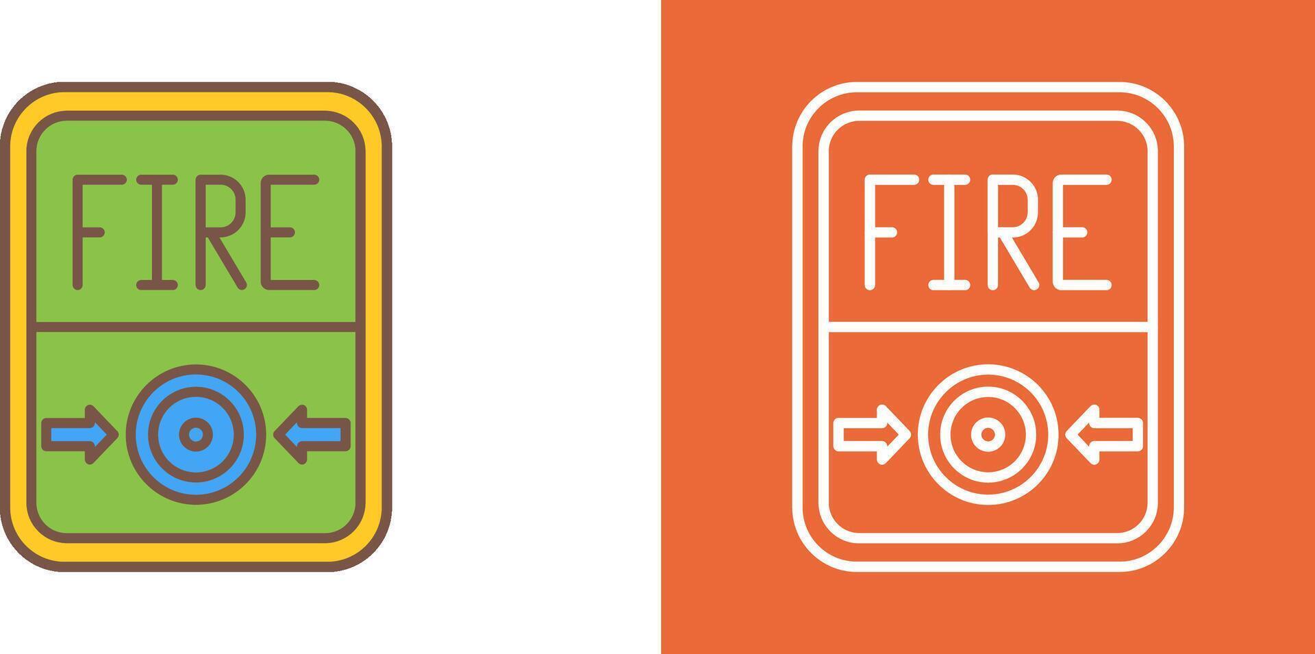 Fire Button Icon Design vector
