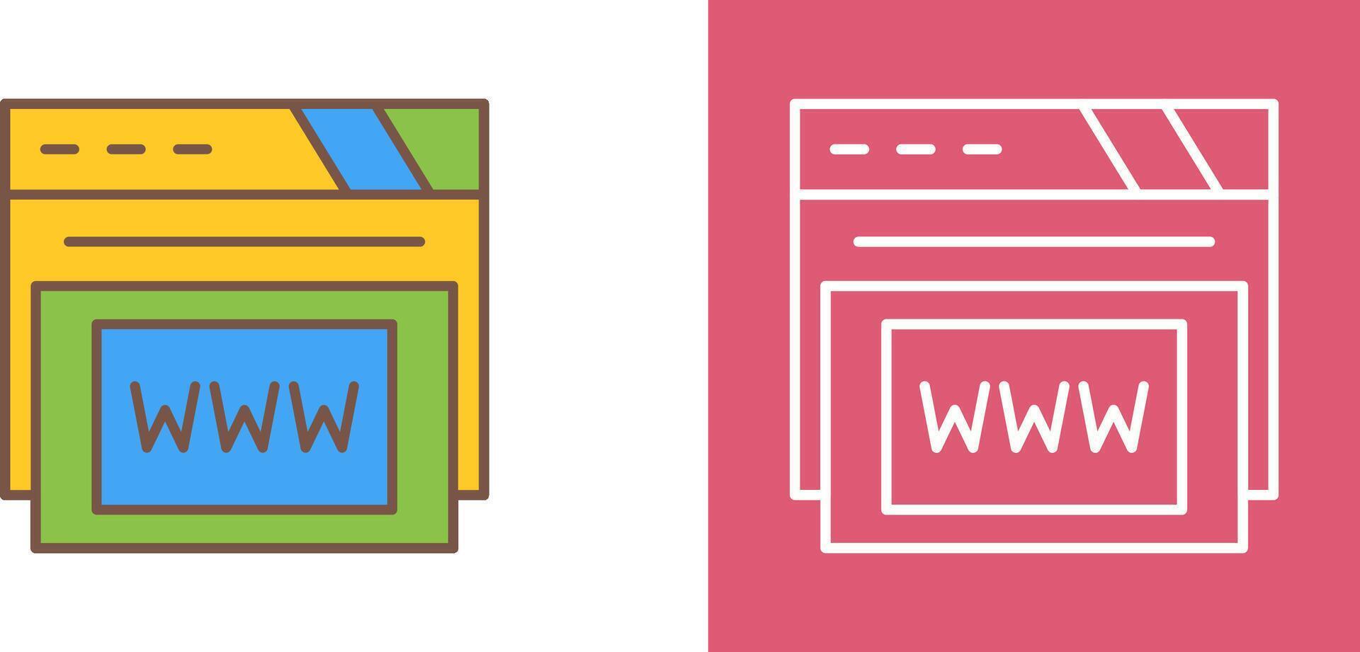 Www Icon Design vector