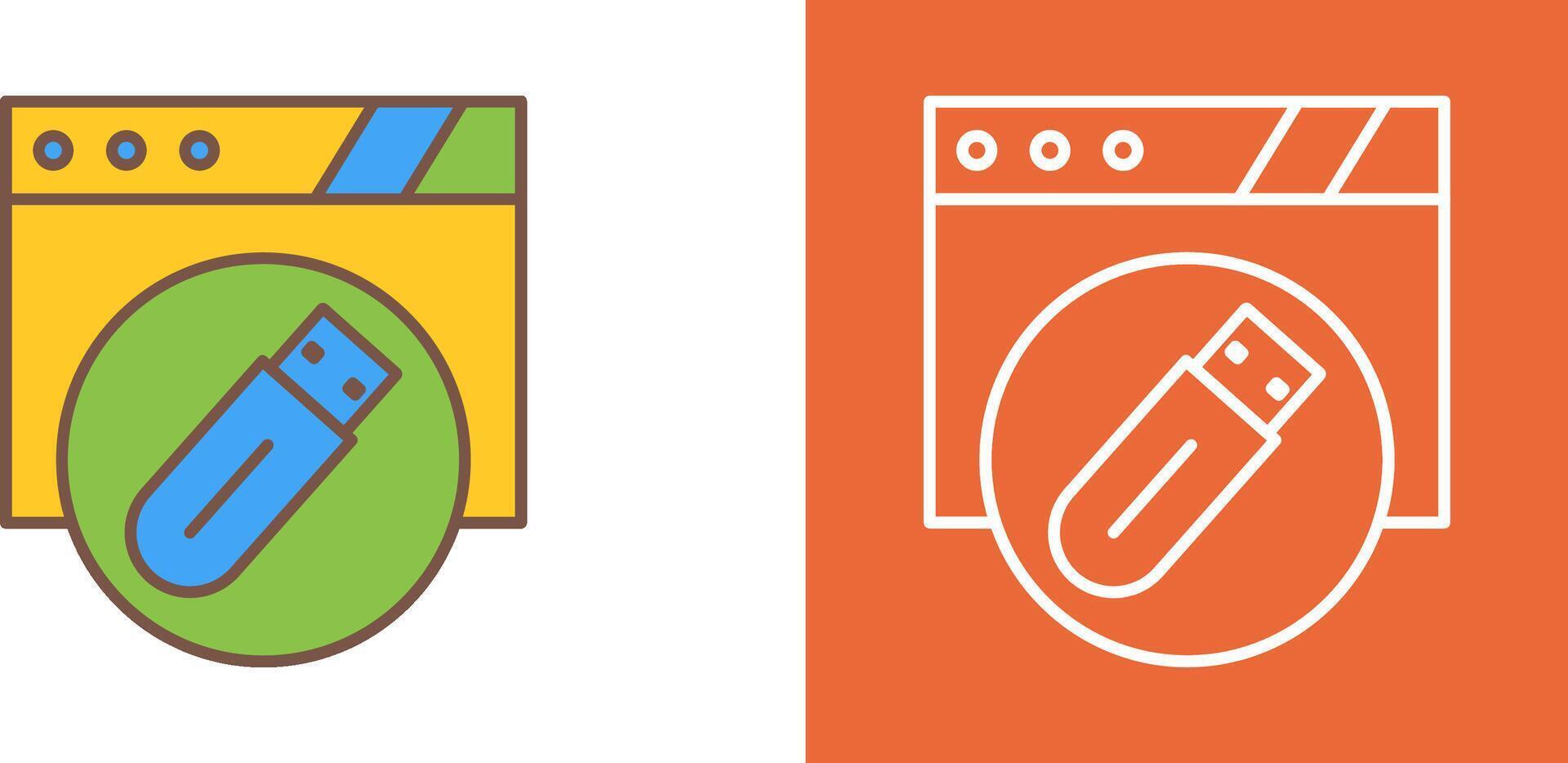 Usb Flash Drive Icon Design vector