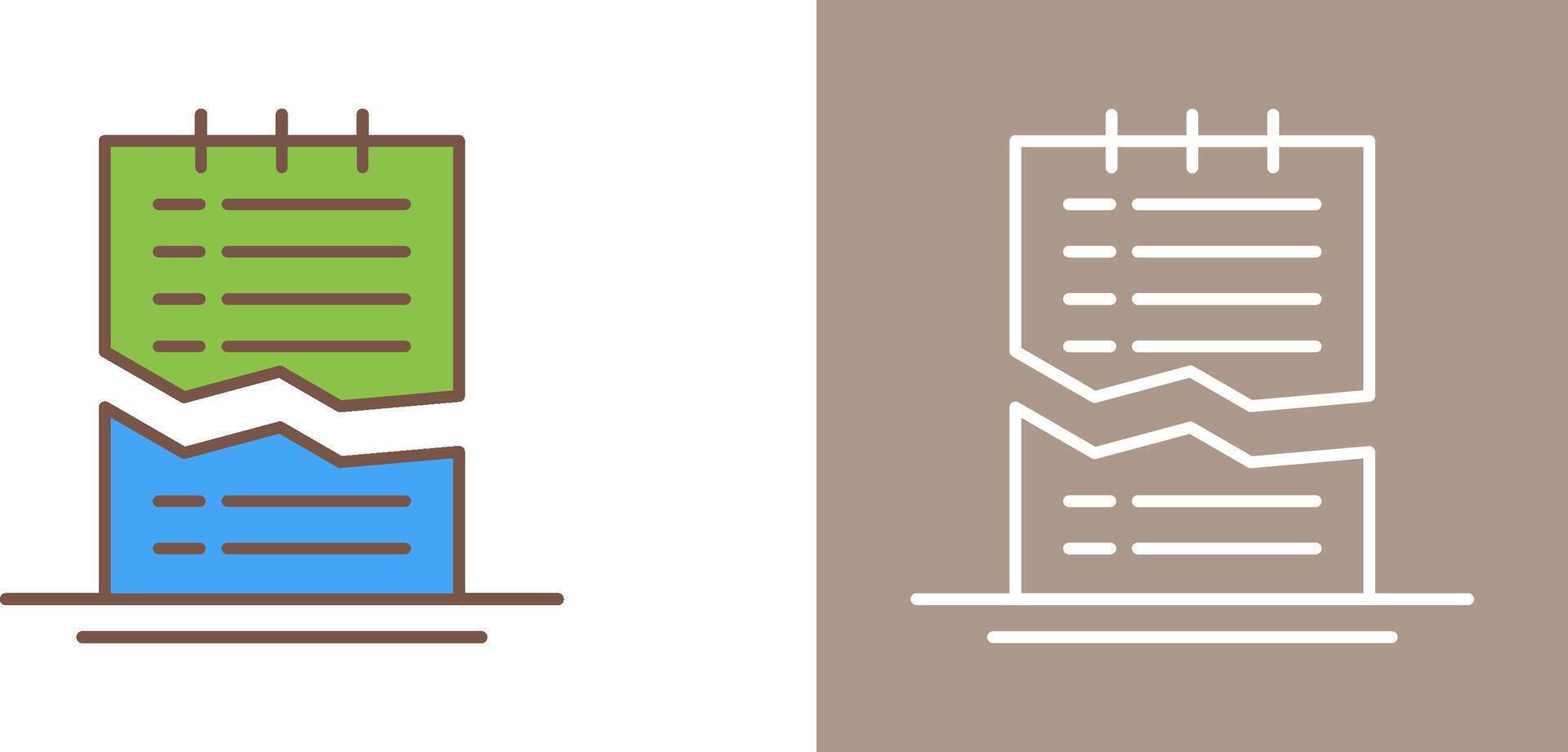 Corrupted List Icon Design vector