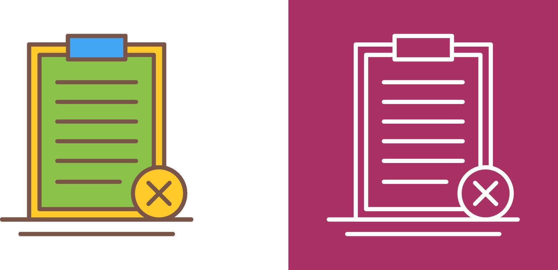 Rejected Icon Design vector