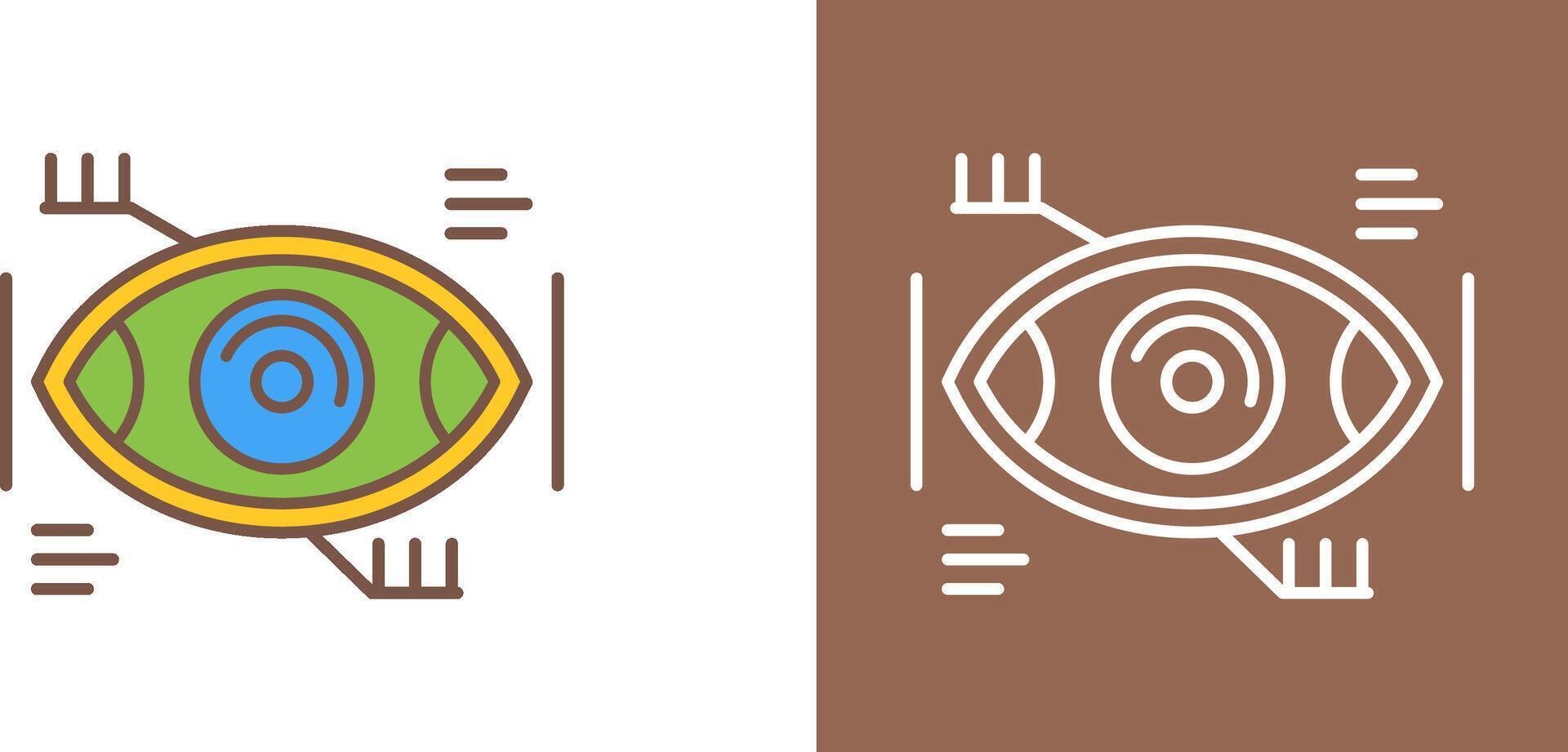 Eye Recongnition Icon Design vector