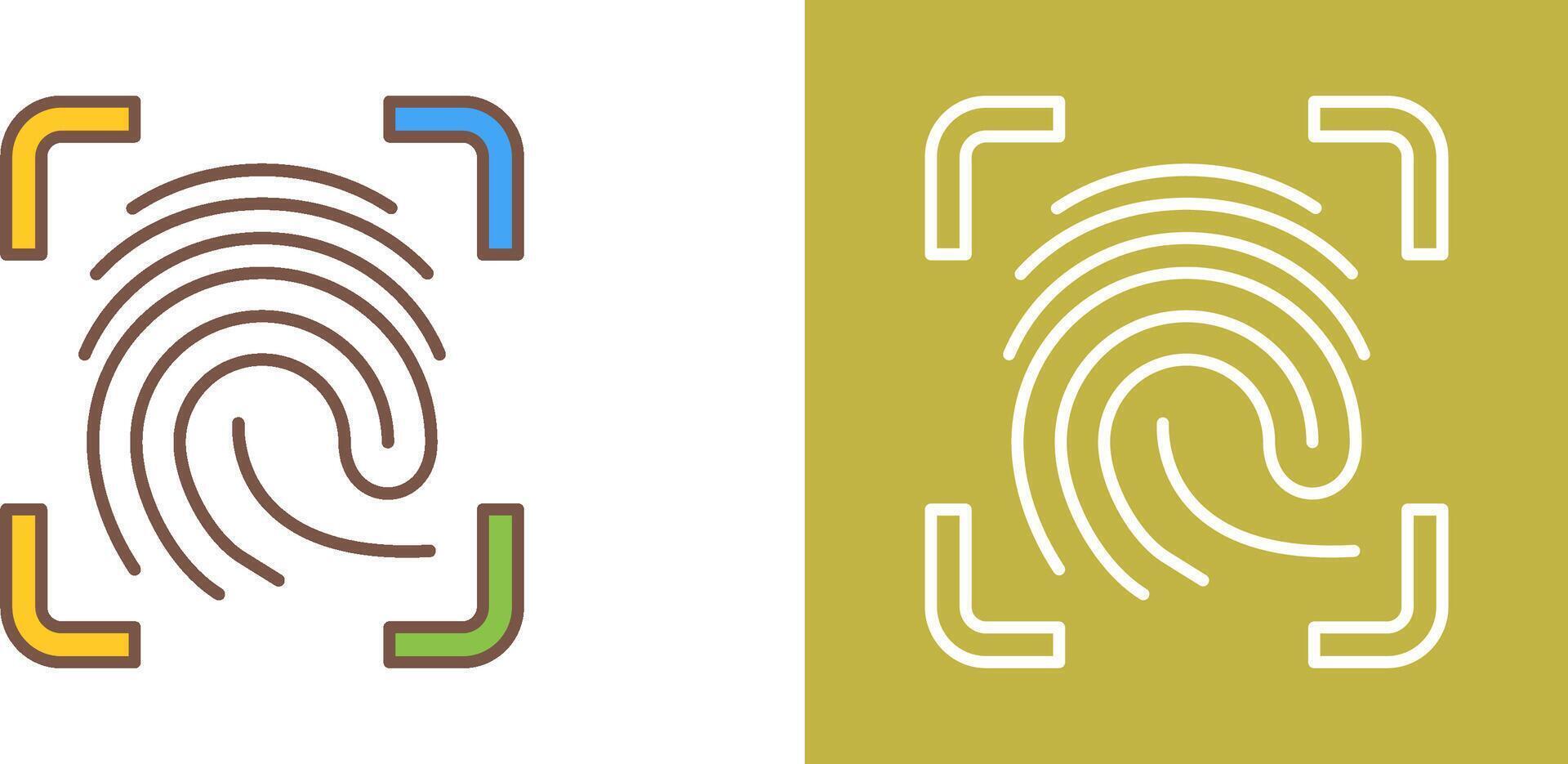 Finger Print Icon Design vector