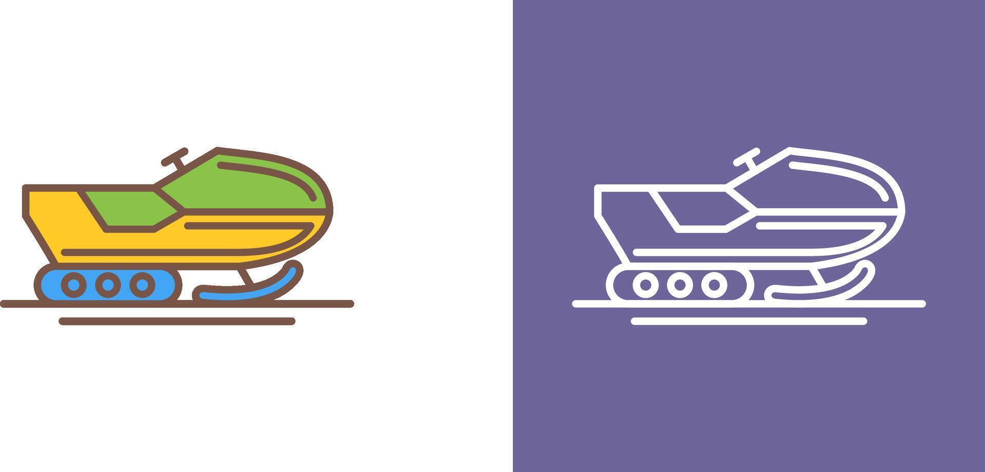 Snowmobile Icon Design vector