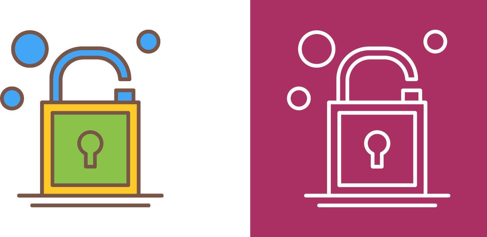 Open Lock Icon Design vector