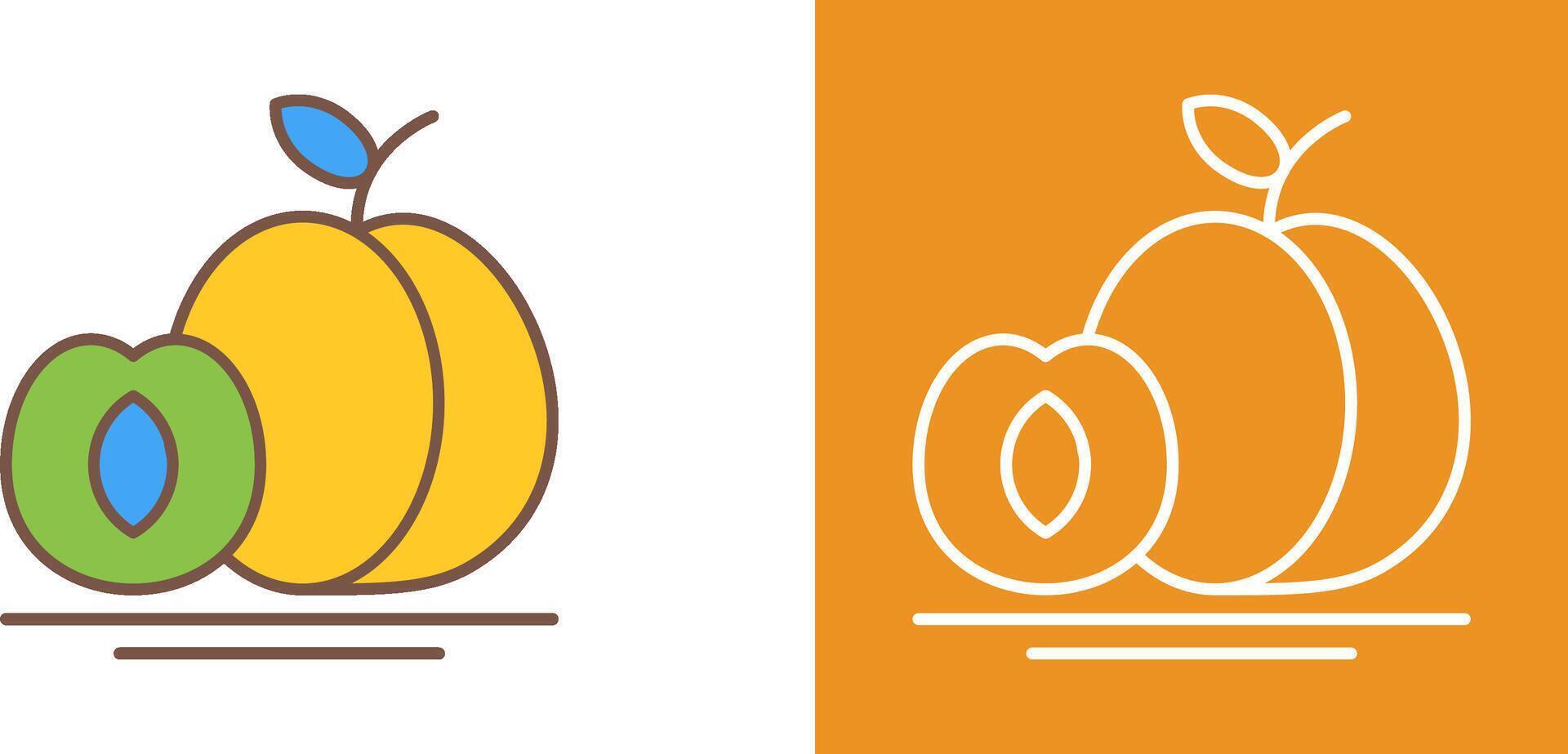 Apricot Icon Design vector