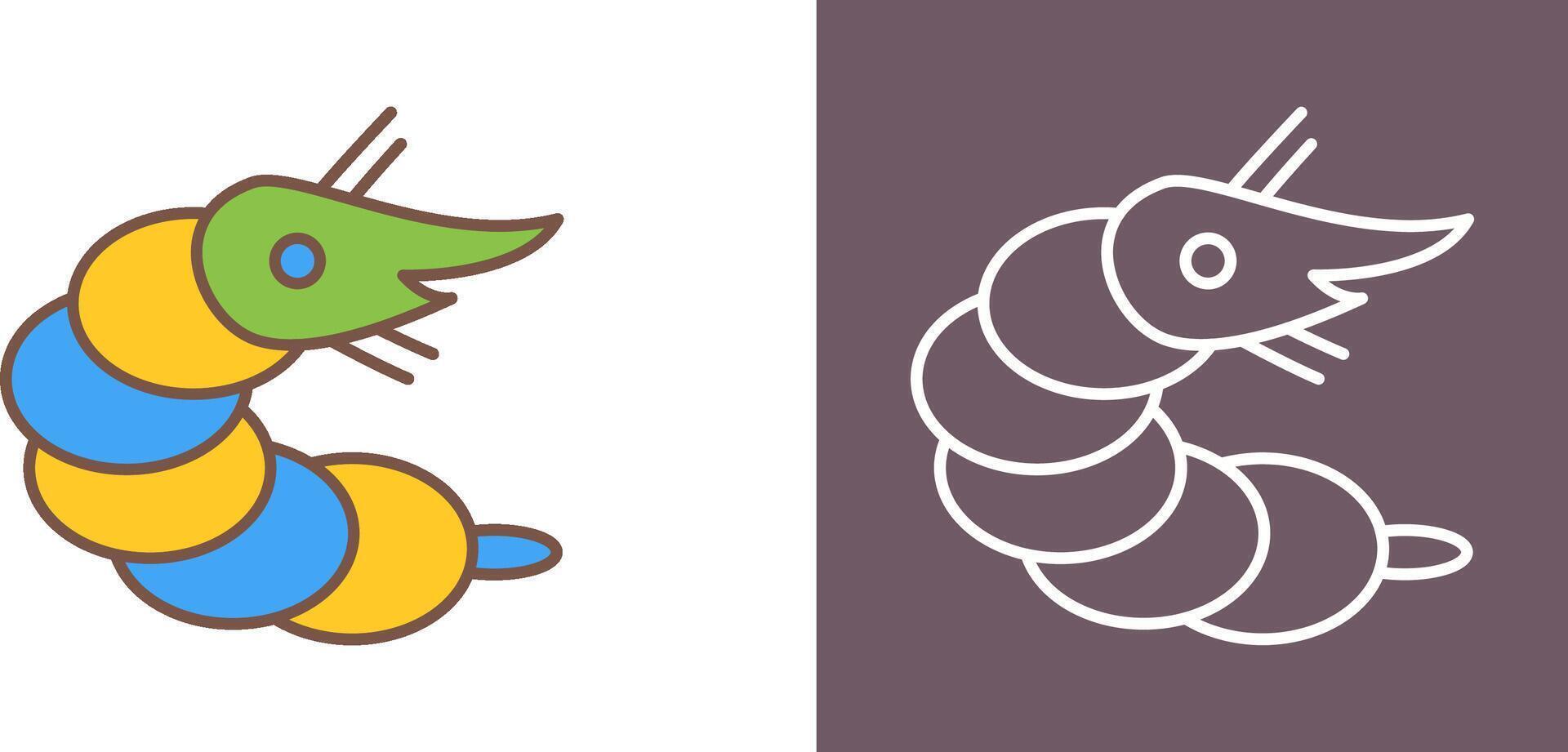 Shrimp Icon Design vector