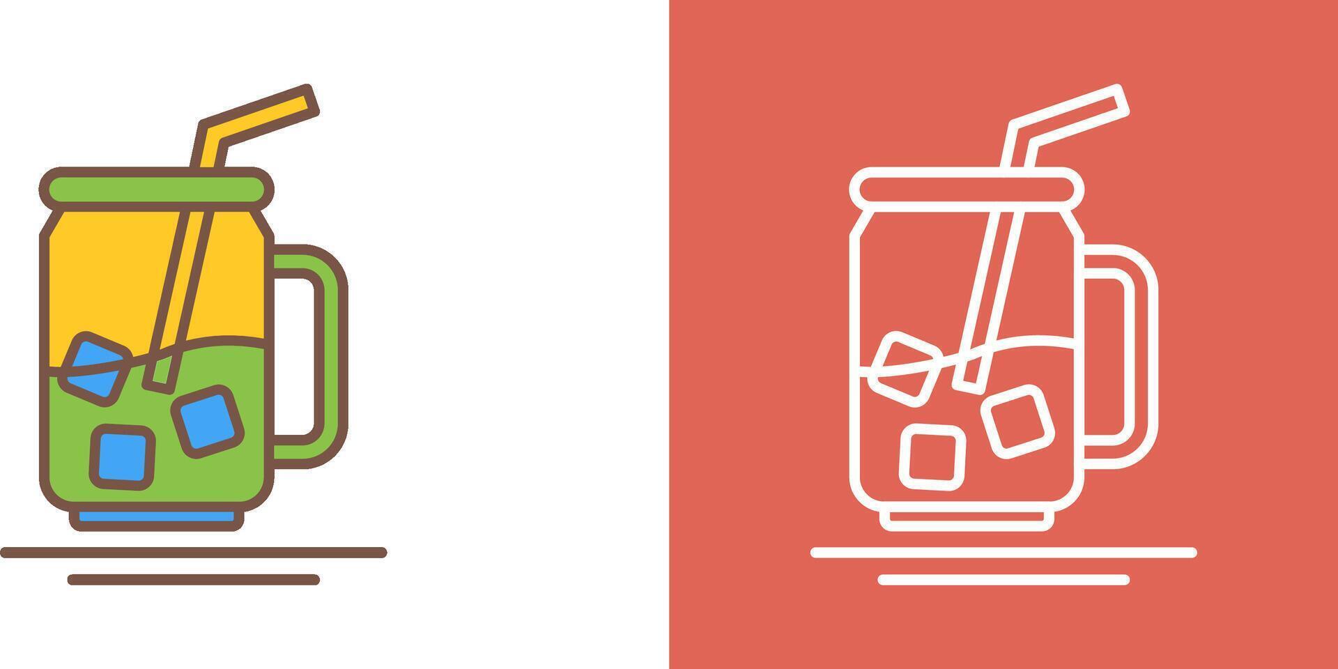 Iced Tea Icon Design vector