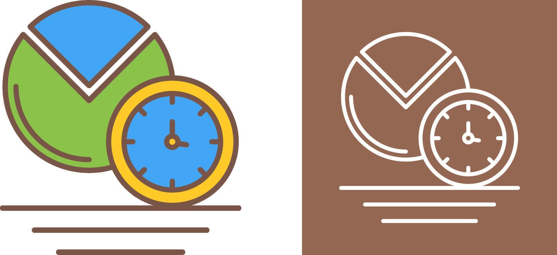 Pie Chart Icon Design vector