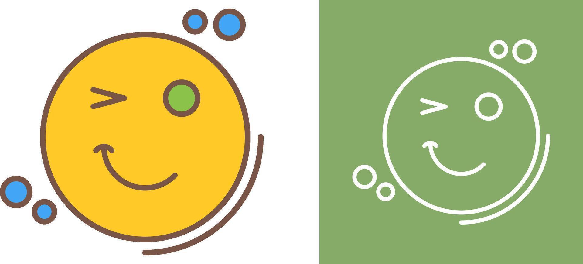 Wink Icon Design vector