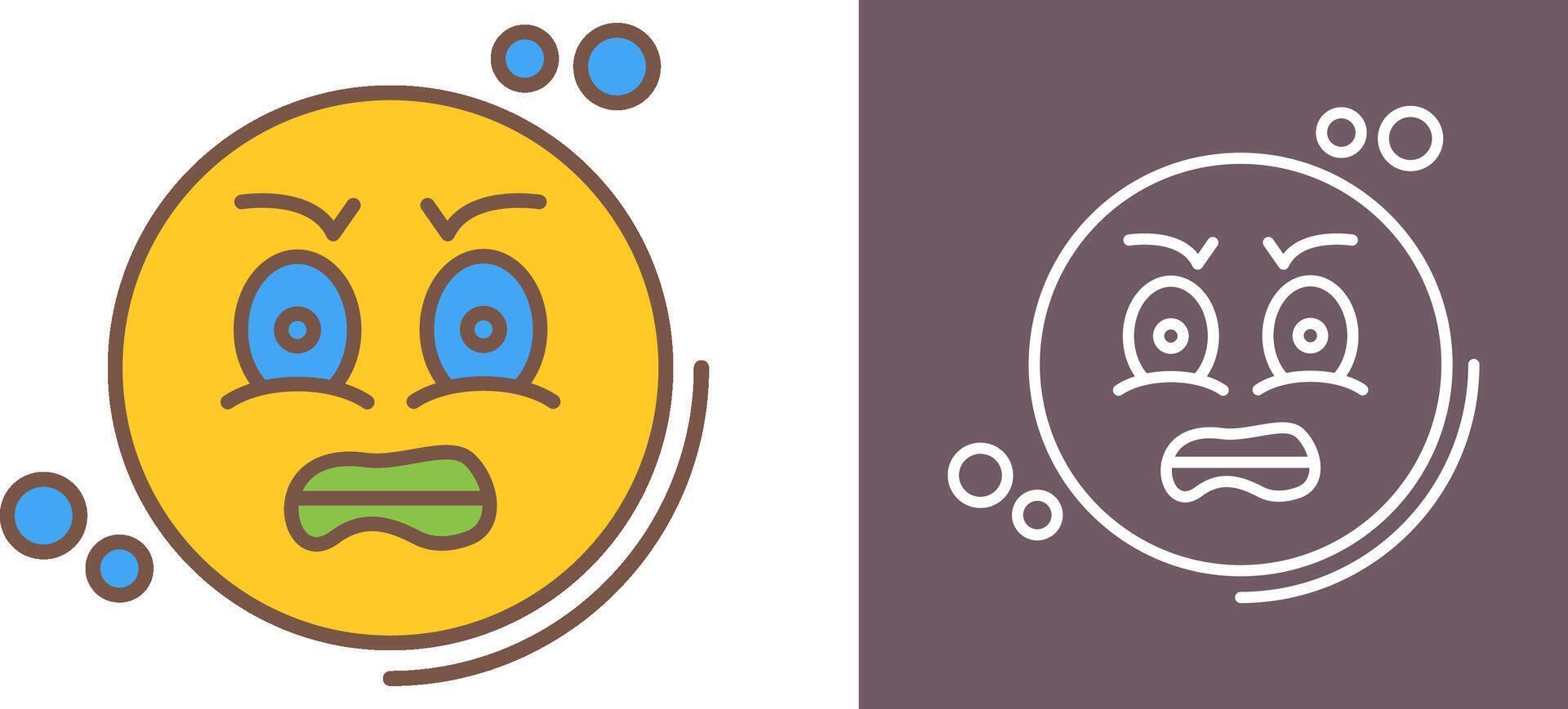 Angry Icon Design vector