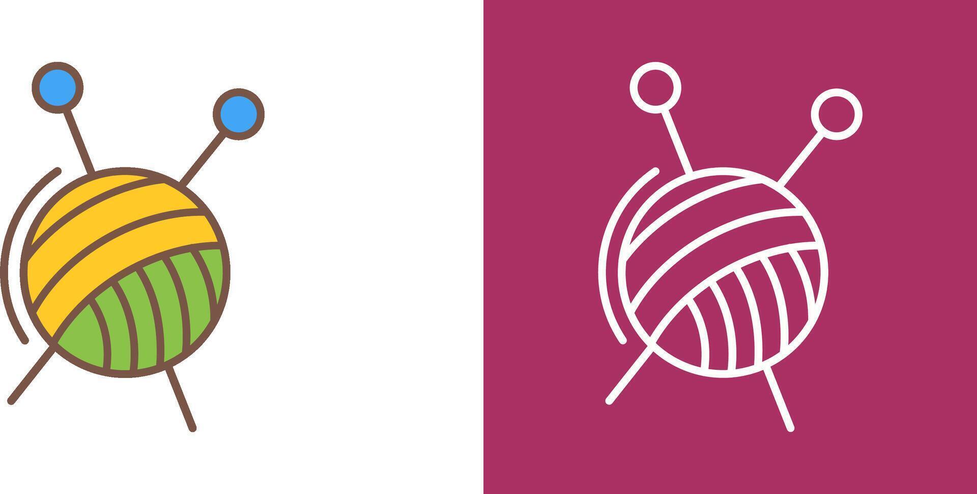 Knitting Icon Design vector