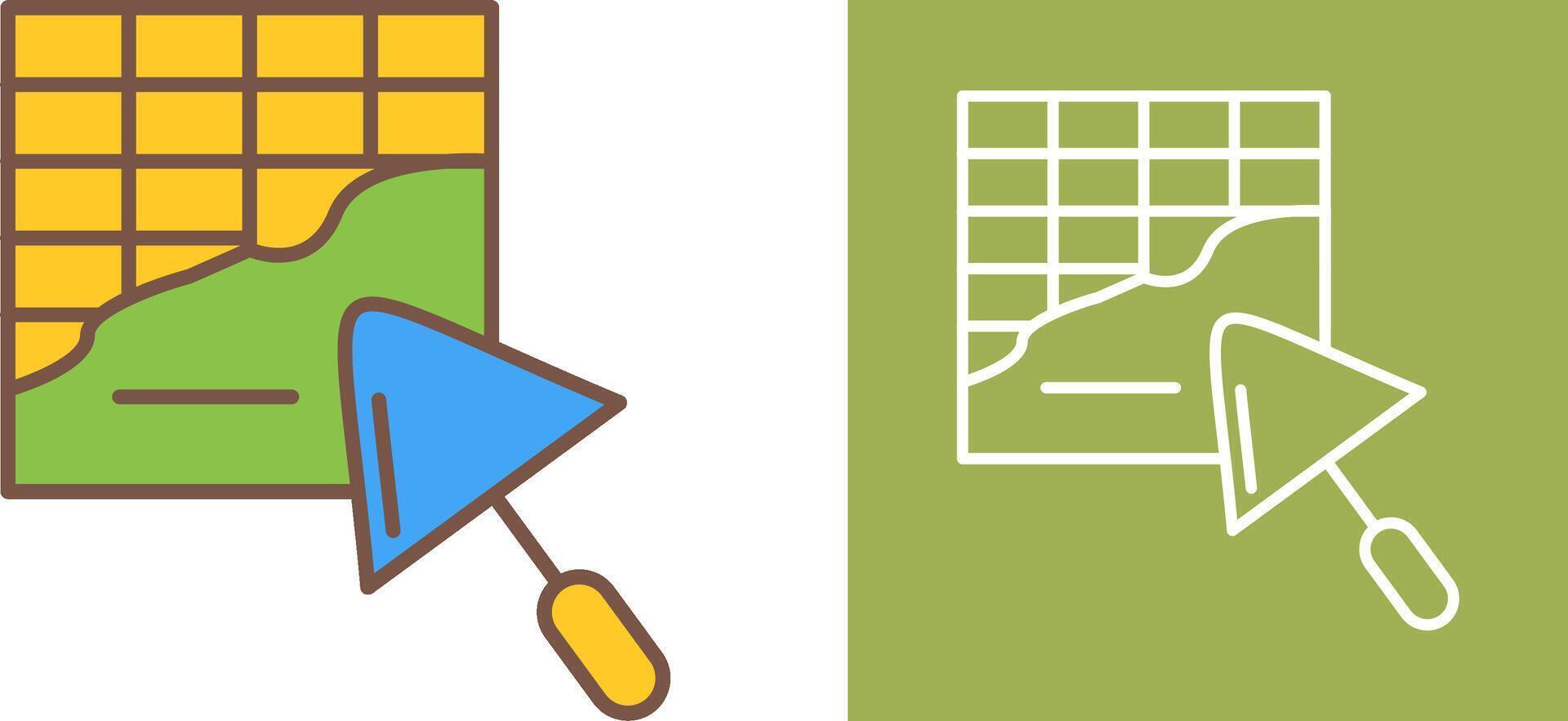 Plastering Icon Design vector