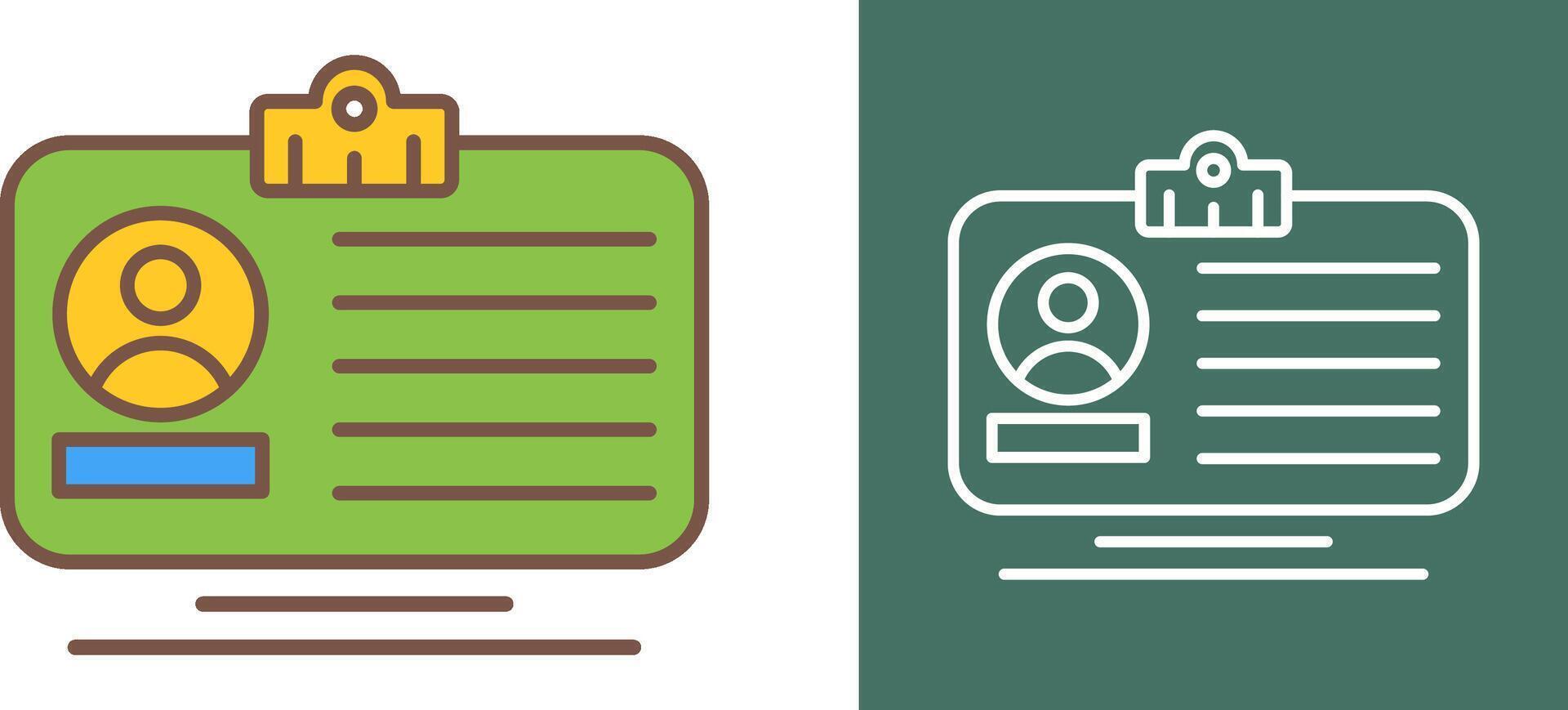 Id Card Icon Design vector