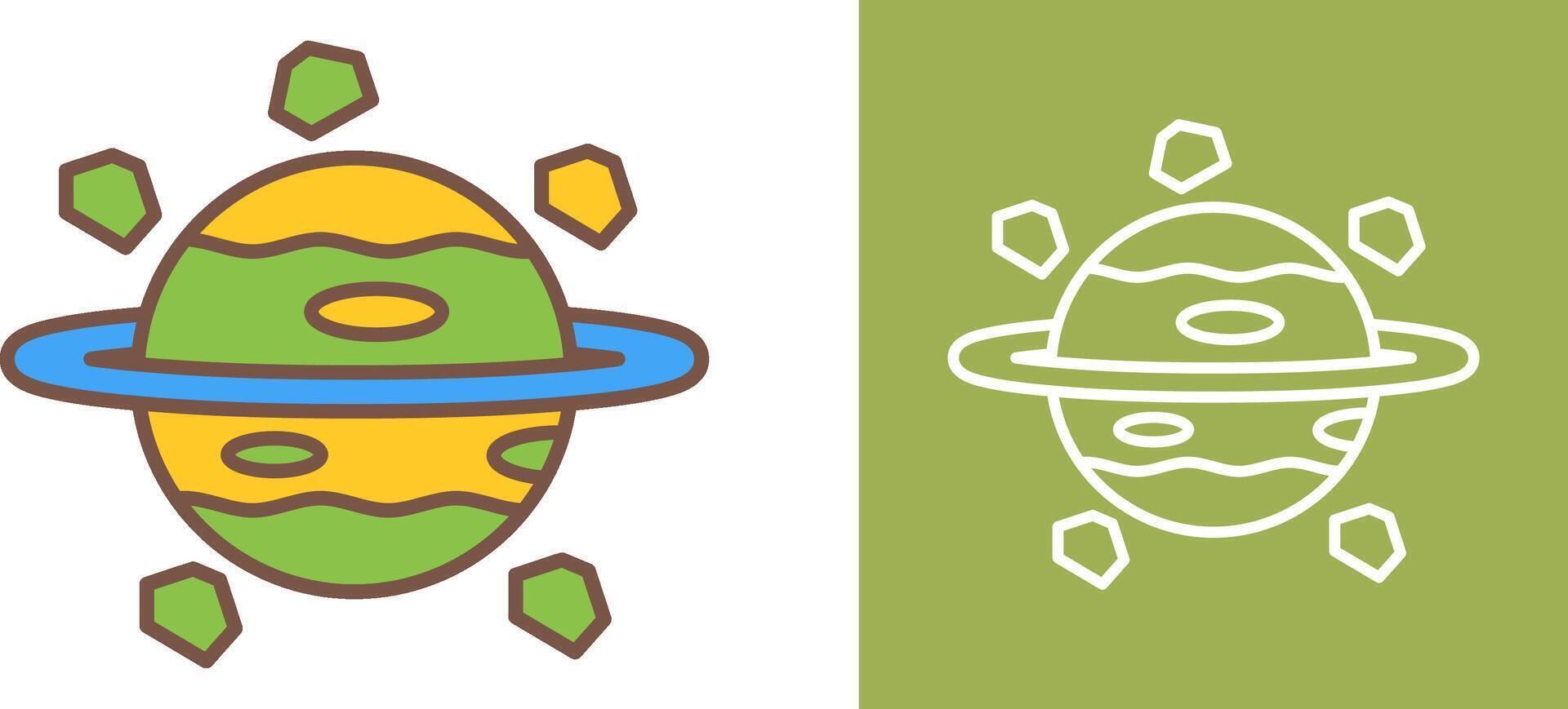 Saturn Icon Design vector