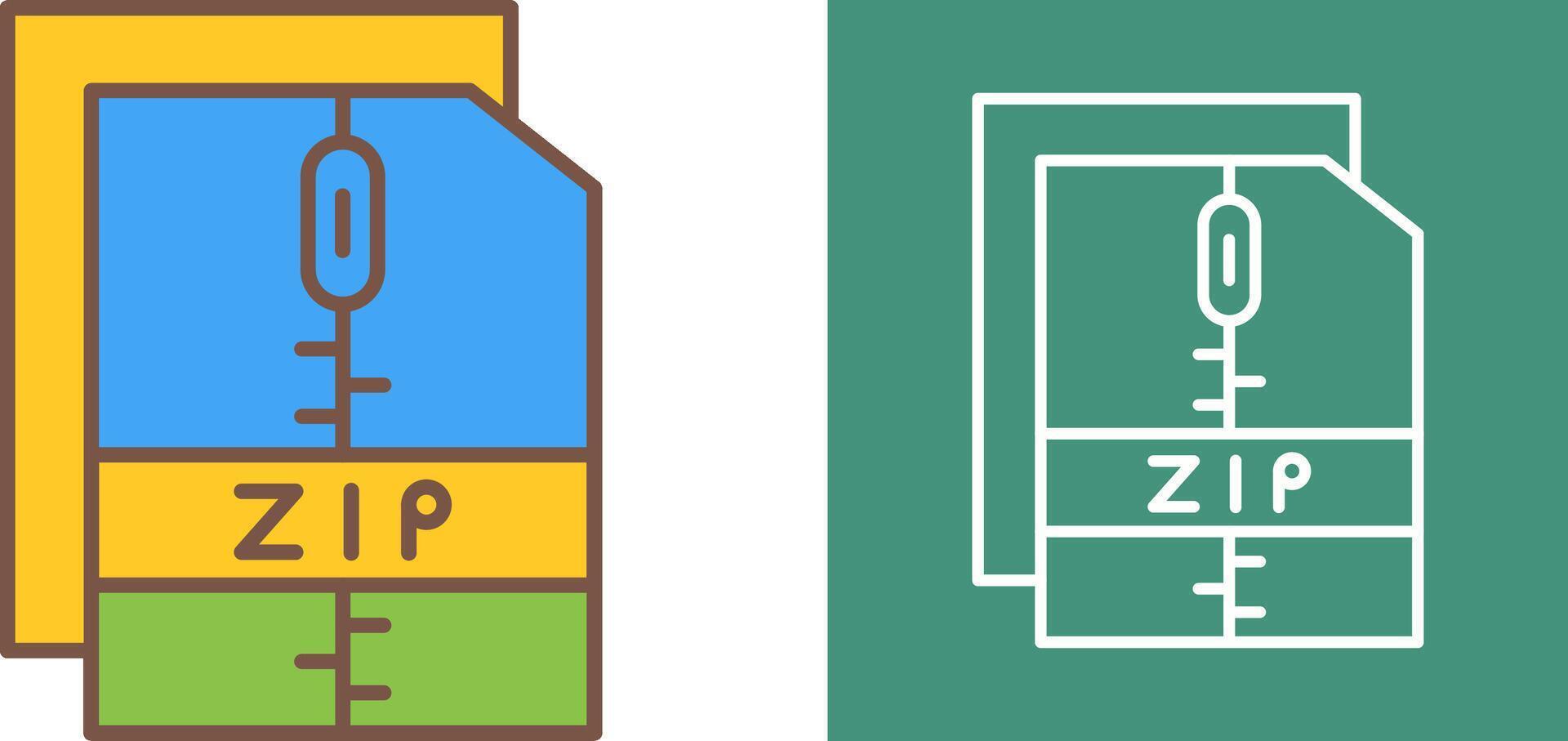 Zip File Icon Design vector