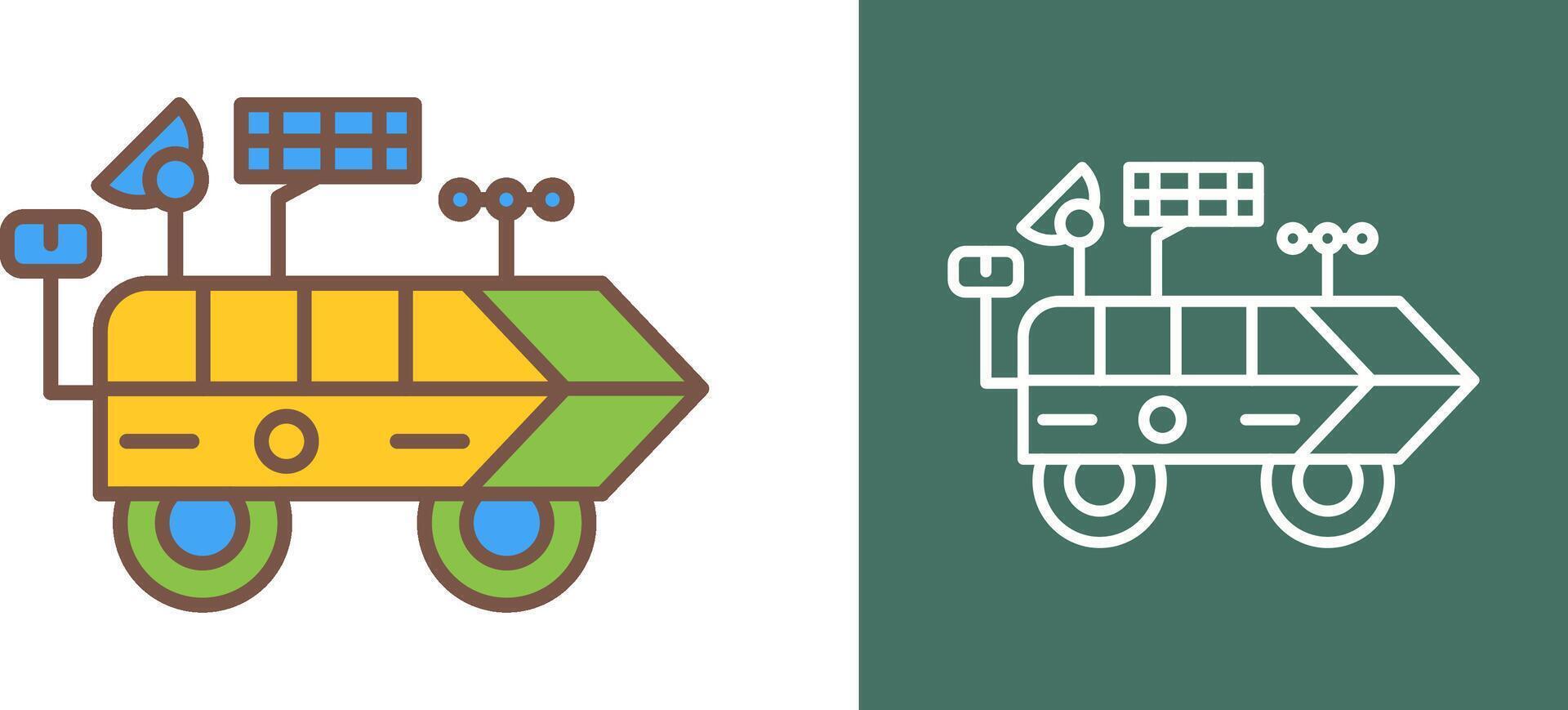 Moon Rover Icon Design vector