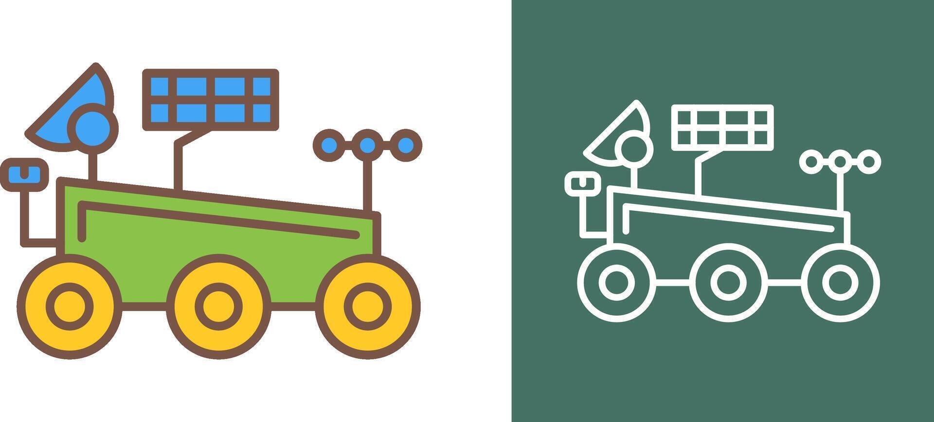 Mars Rover Icon Design vector