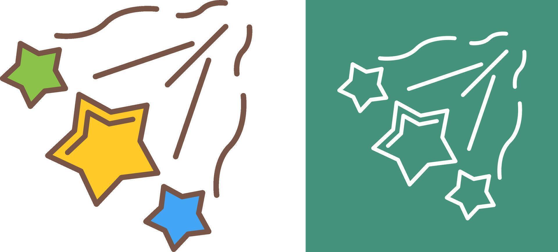Falling Stars Icon Design vector