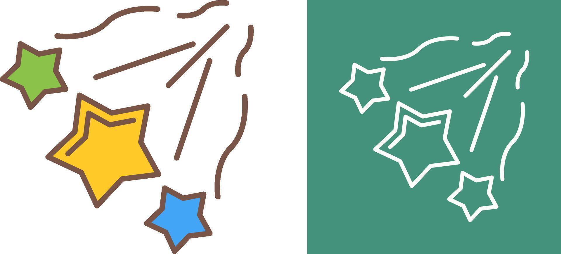 diseño de icono de estrellas fugaces vector