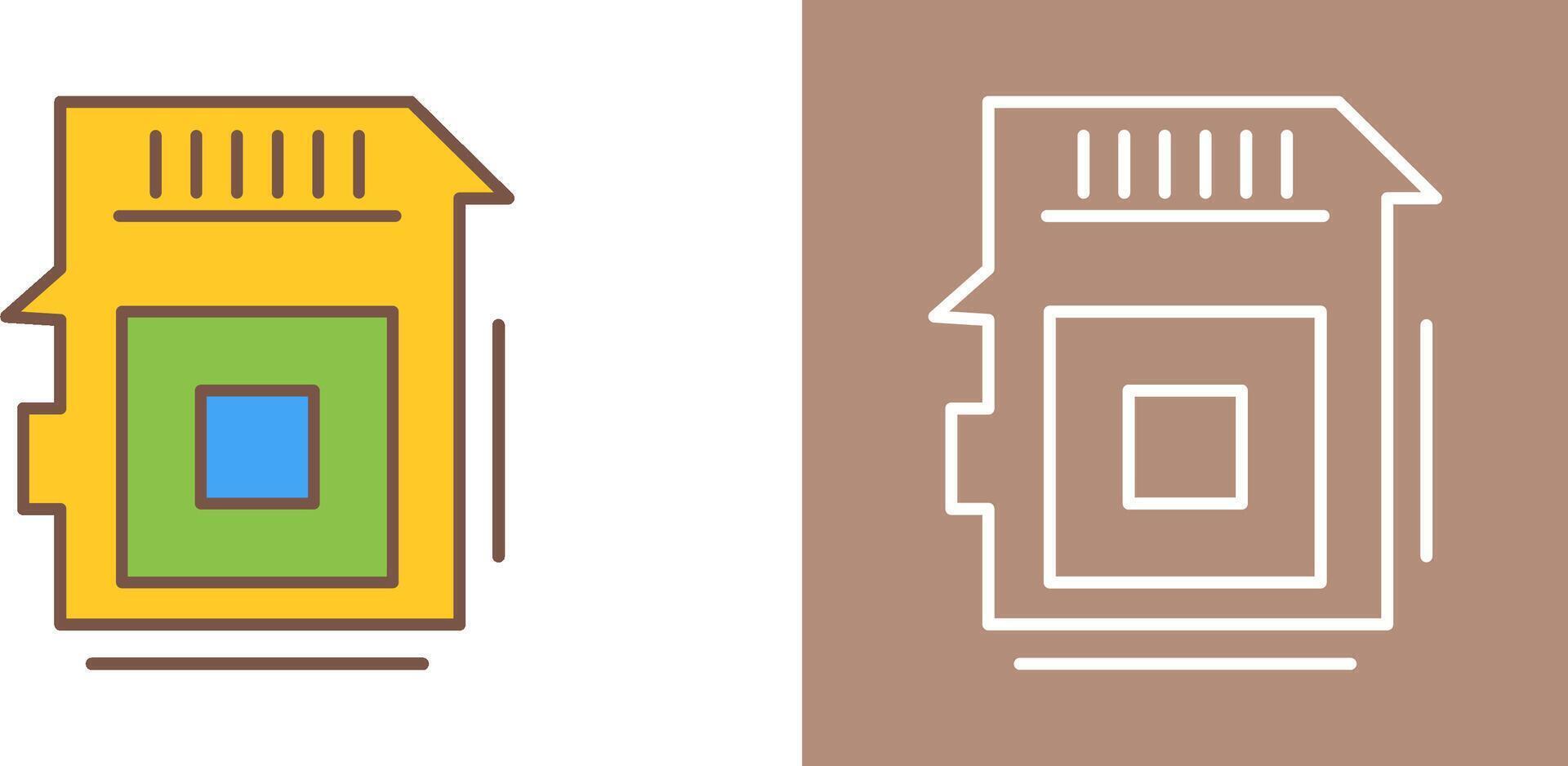 Sd Card Icon Design vector