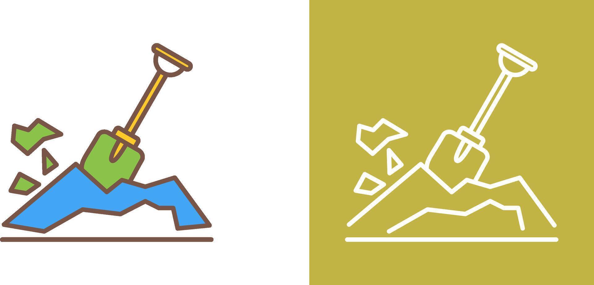 Digging Icon Design vector