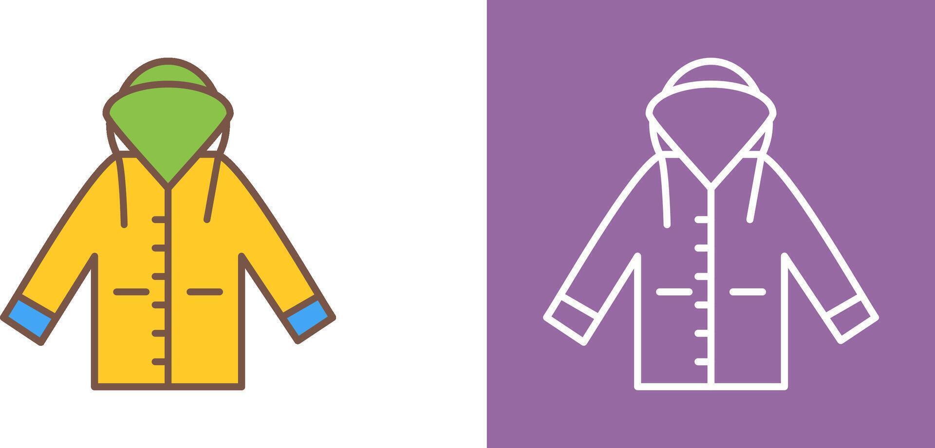 Raincoat Icon Design vector