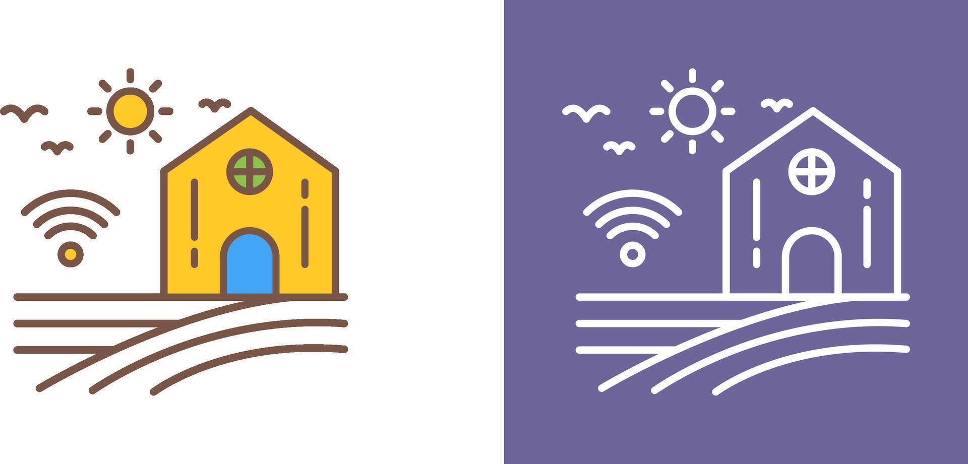 Smart Farm Icon Design vector