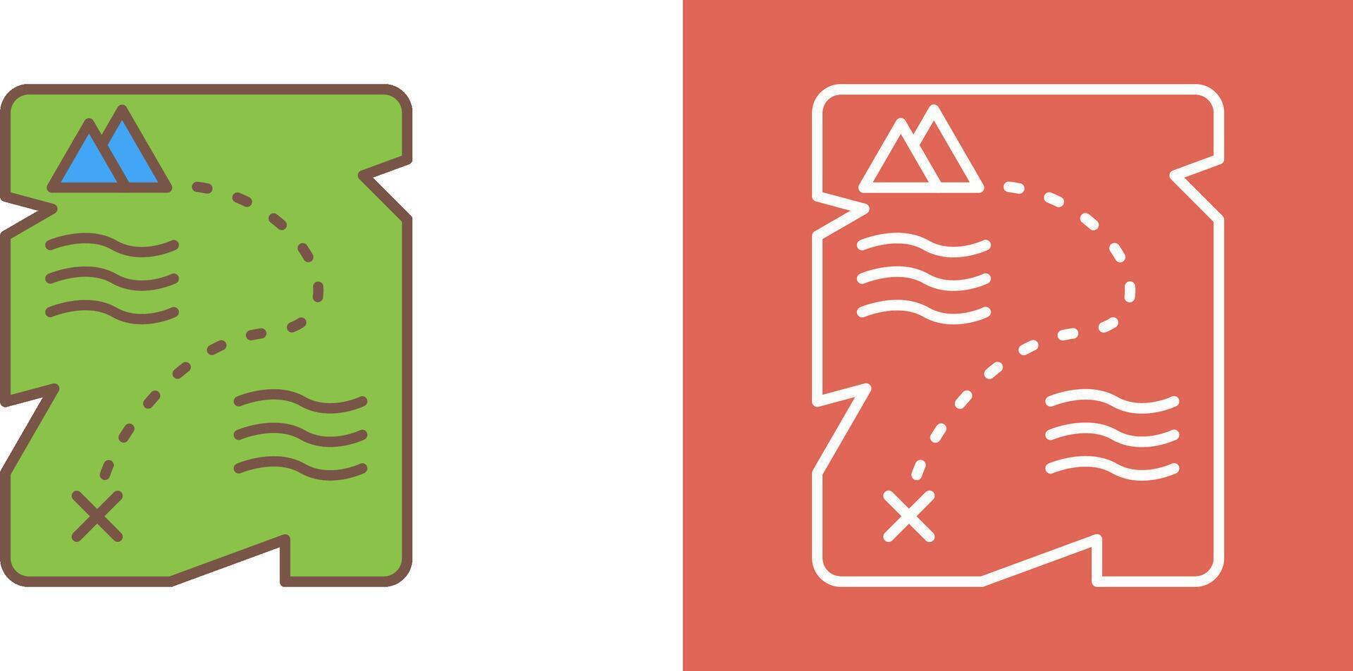 Treasure Map Icon Design vector