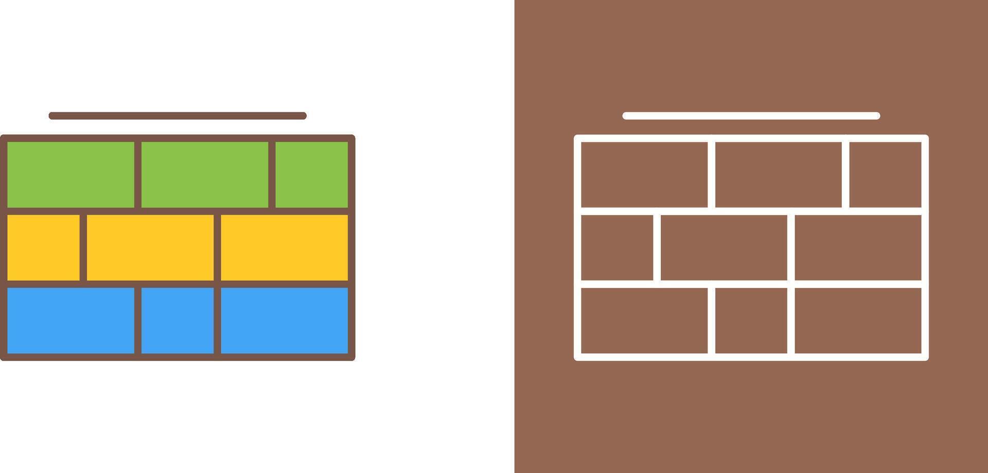 Brick wall Icon Design vector