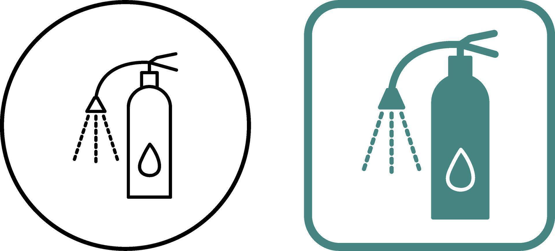 Unique Using Extinguisher Icon Design vector