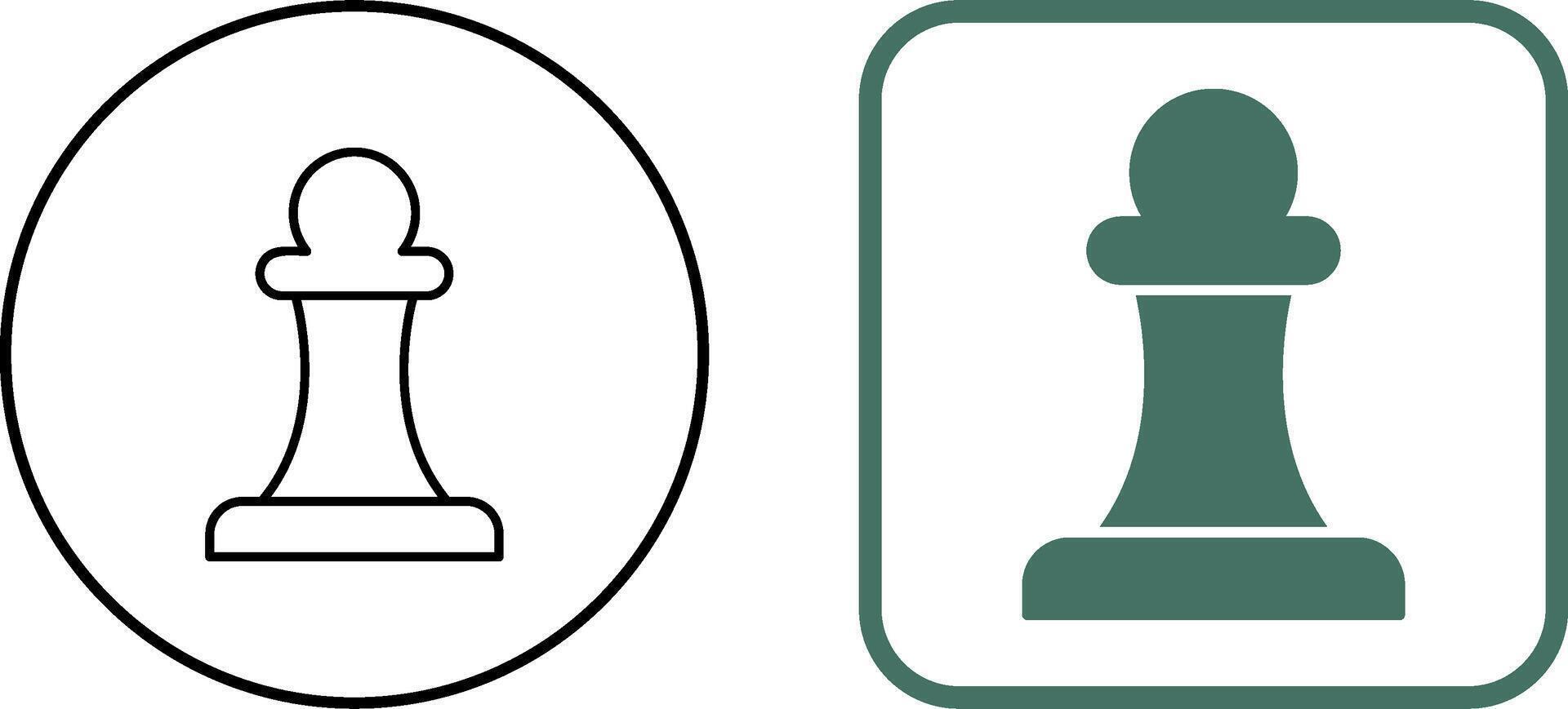 Unique Pawn Icon Design vector