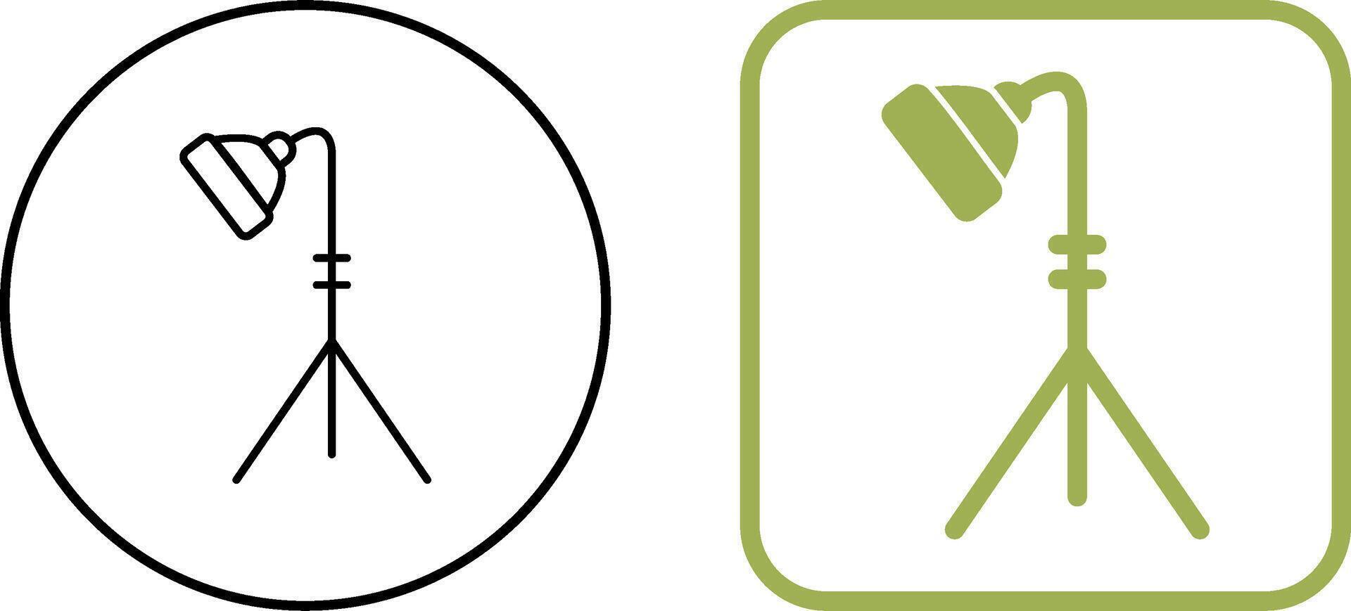 Unique Light Stand Icon Design vector