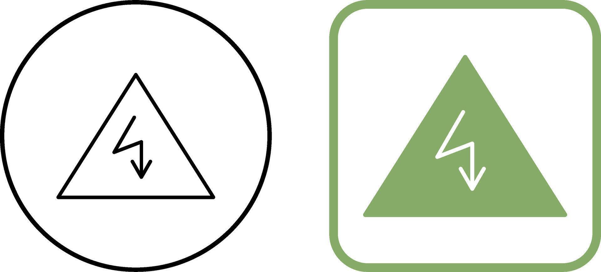 Unique Electricity Danger Icon Design vector