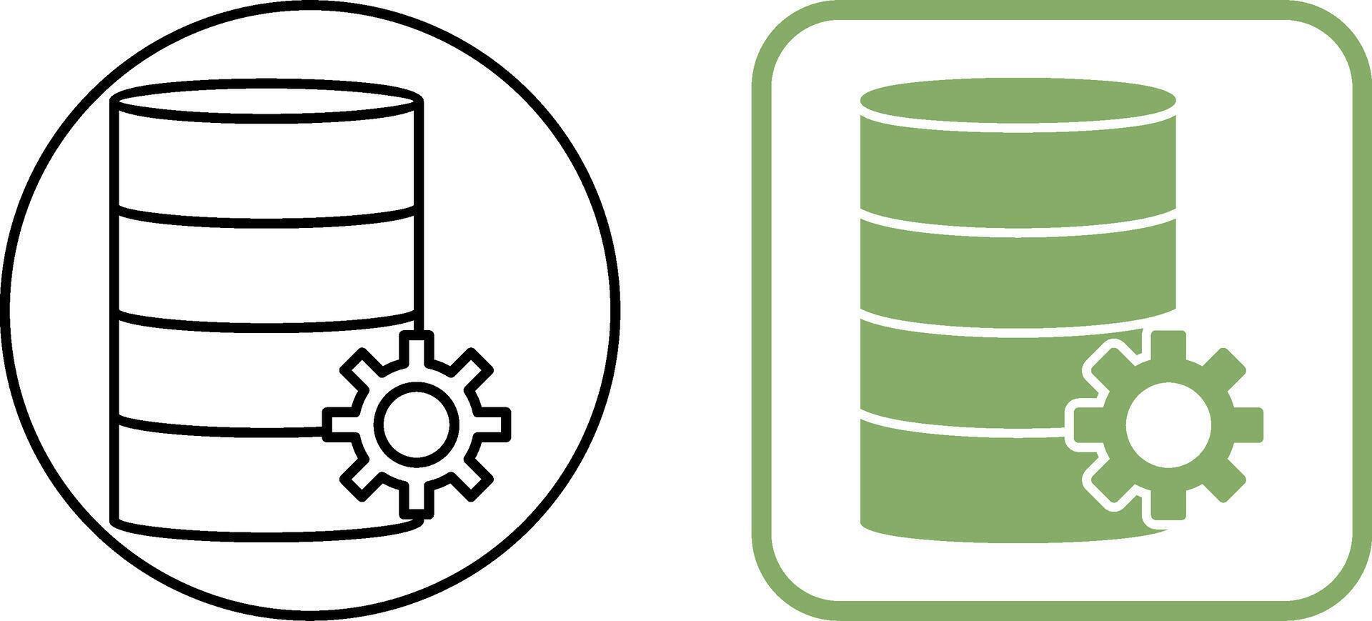 Unique Database Management Icon Design vector