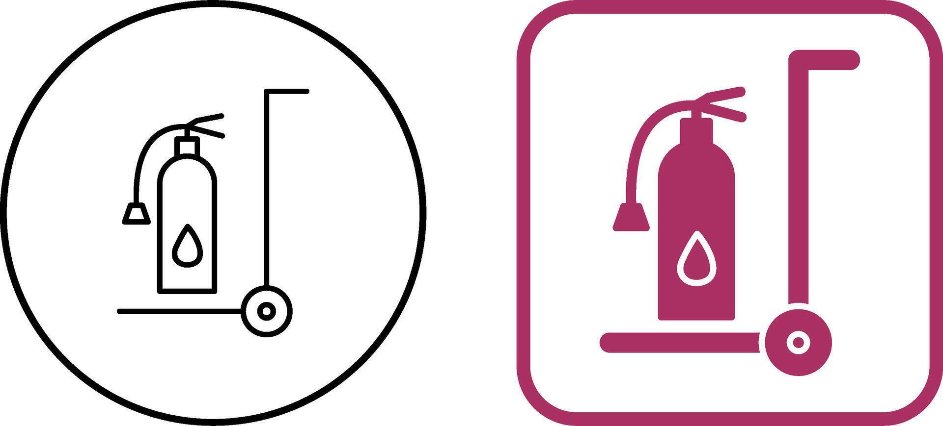 Unique Moveable Extinguisher Icon Design vector