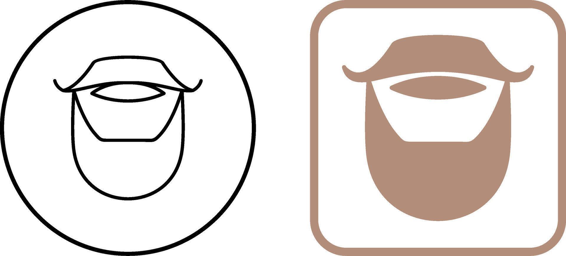Beard and Moustache Icon Design vector