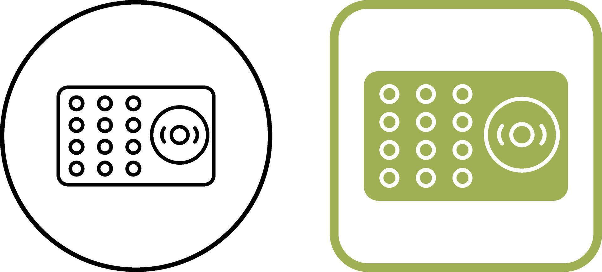 Unique Ring Alarm Icon Design vector