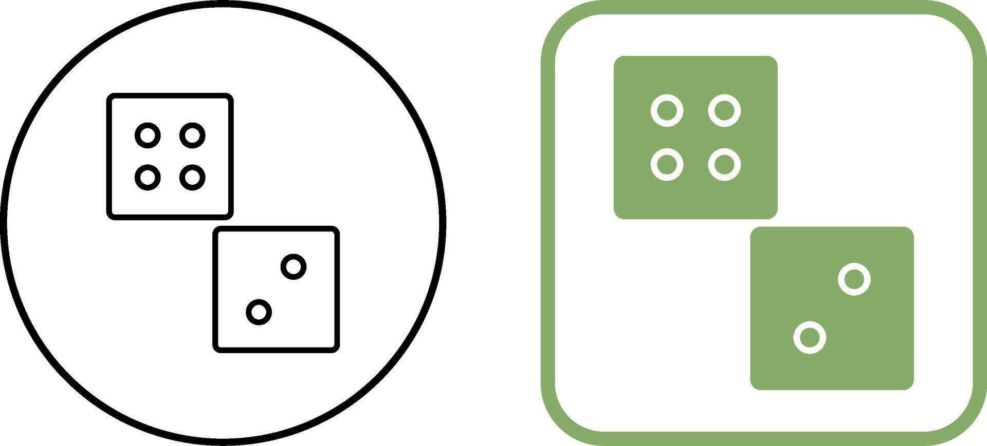 Unique Dice Icon Design vector