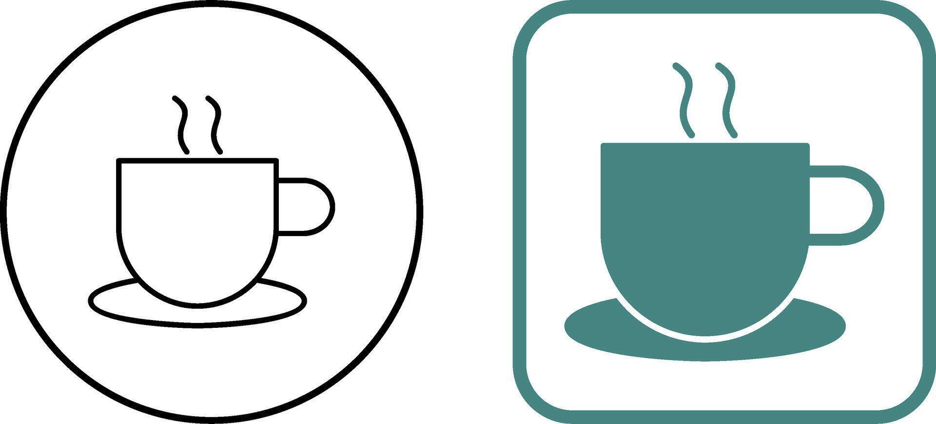 Unique Hot Coffee Icon Design vector