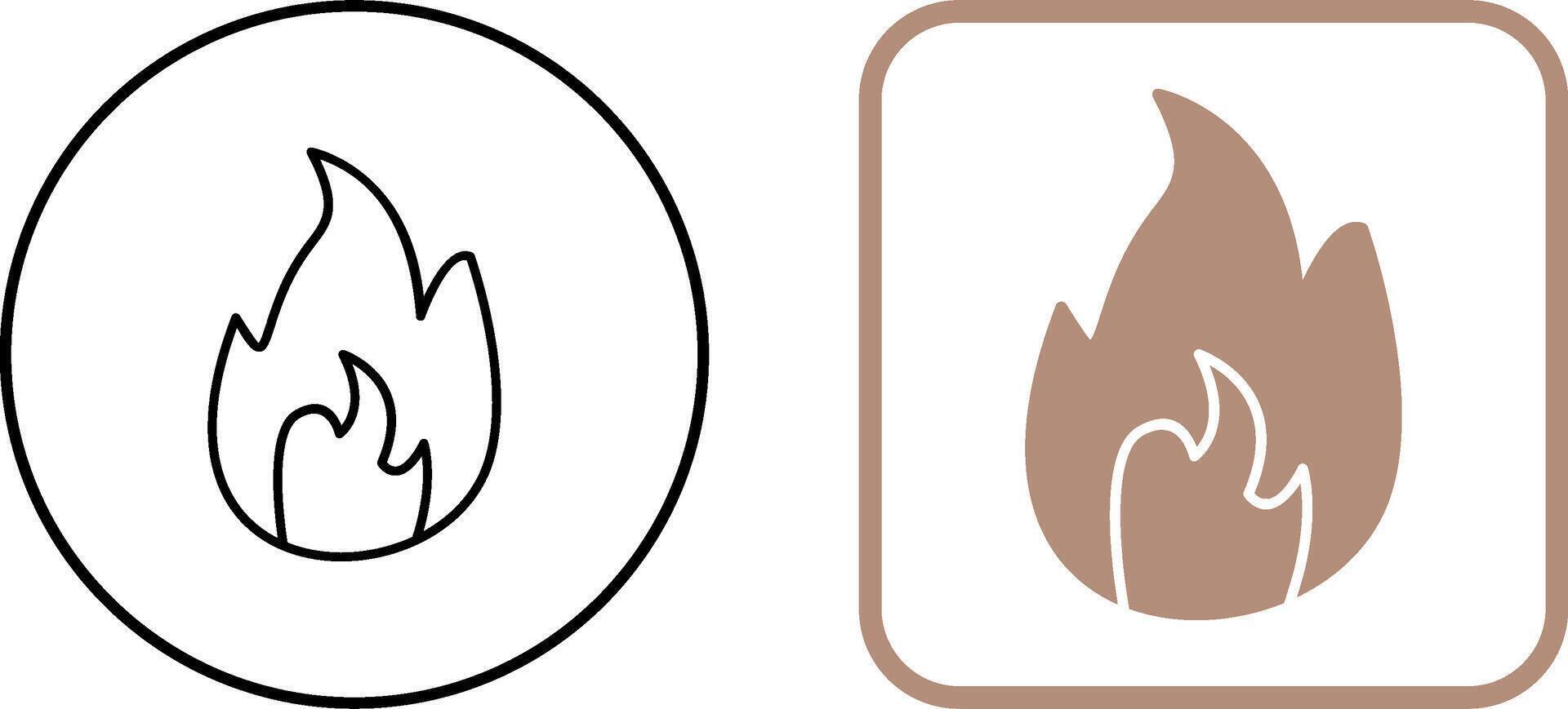 Unique Flame Icon Design vector