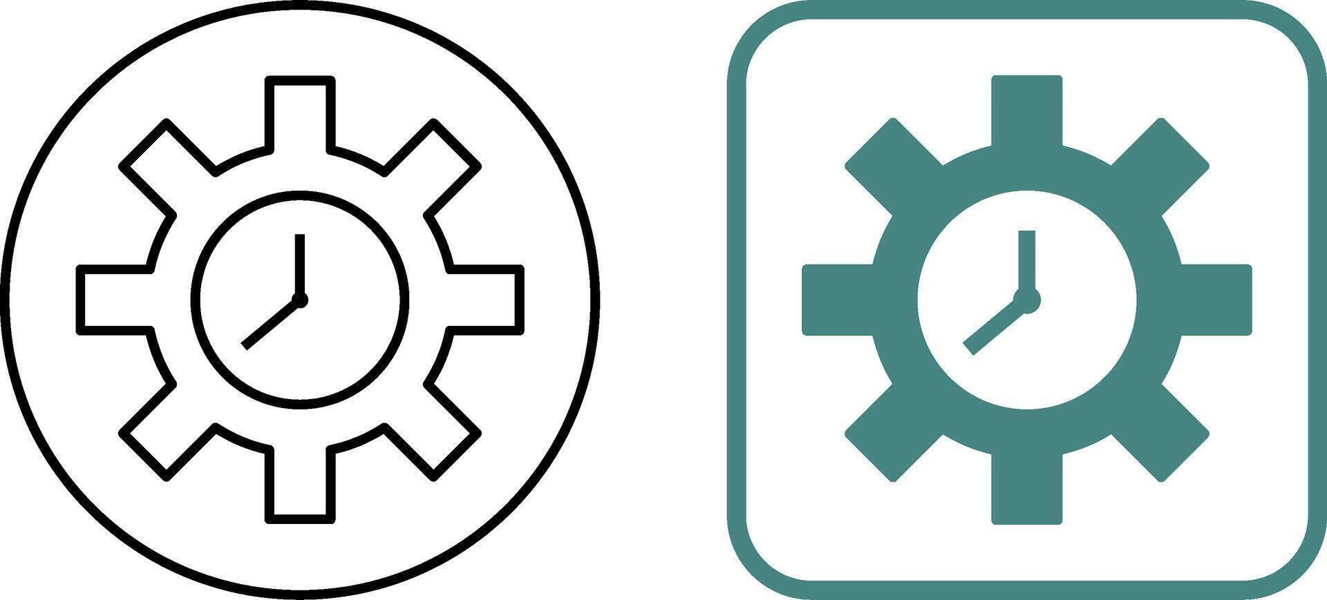 Unique Time Optimization Icon Design vector